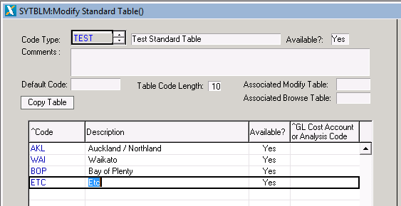 SYTBLHB Browse Tables3