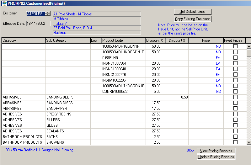 Customerised Pricing6